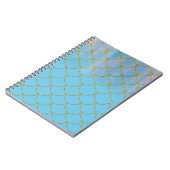 Blauer und goldener Iridescent Shimmer Meerjungfra Notizblock (Linke Seite)