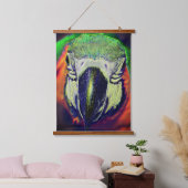 Blauer und goldener Schatten Fantasy Art Wandteppich Mit Holzrahmen (Schlafzimmer)