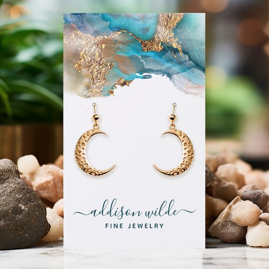 Blauer und goldener Schmuck der Modernen Kunst Visitenkarte