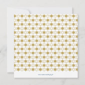 Blauer und goldener Stern von David Hanukkah Holid Einladung (Rückseite)