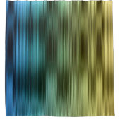 Blauer und goldener Streifen Duschvorhang (Vorderseite)