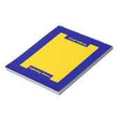 Blauer und goldener Trainer Notizblock (Rotiert)