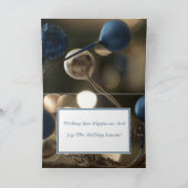 Blauer und goldener Weihnachtskarten II Karte (Innenseite)