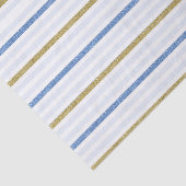 Blauer und goldfarbener Glitzer Streifen Seidenpapier (Ausschnitt)