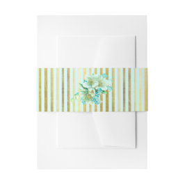 Blauer und goldgelber Streifen Bauchband Einladungsbanderole