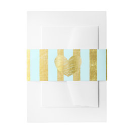 Blauer und goldgestreifter Bauchband Einladungsbanderole