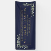 Blauer und goldgrüner Abschluss Banner (Vertikal)