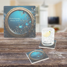 Blauer und gottlicher Rahmen individuell anpassbar