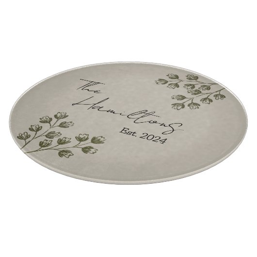 Blauer und grauer Blütenschneider im Neujahr Schneidebrett (Ecke)