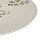 Blauer und grauer Blütenschneider im Neujahr Schneidebrett (Ecke)