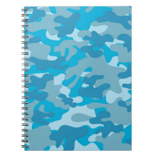 Blauer und grauer Camouflage-Entwurf Notizblock