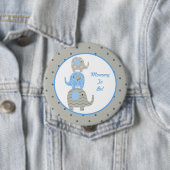Blauer und grauer Elefant-personalisierte Mama zum Button (Beispiel)
