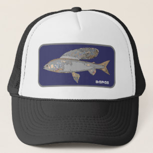 Blauer und grauer Grayling Truckerkappe