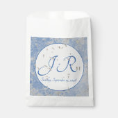 Blauer und grauer Marmor-Gastgeschenk Hochzeit Geschenktütchen (Vorderseite)