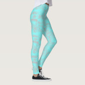 Blauer und grauer Marmor Leggings (Rechts)