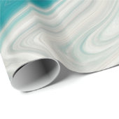 Blauer und grauer Marmorstein Geschenkpapier (Rolleneckpunkt)