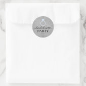 Blauer und grauer Ring Design Bachelorette Sticker (Tasche)