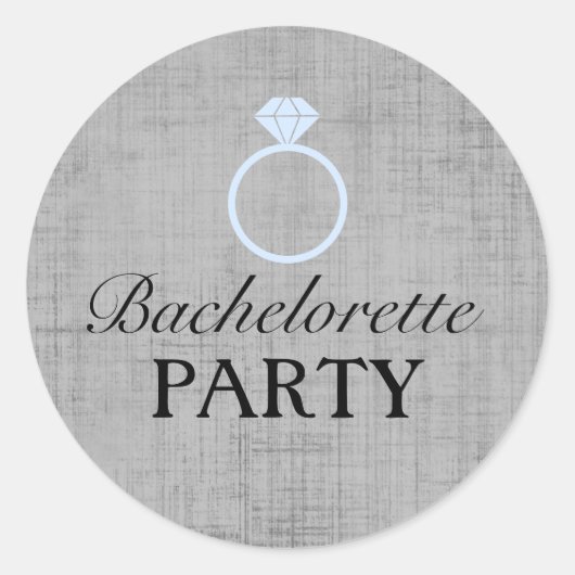 Blauer und grauer Ring Design Bachelorette Sticker (Vorderseite)