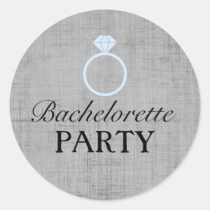 Blauer und grauer Ring Design Bachelorette Sticker