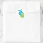Blauer und Grüne Eier Runder Aufkleber (Tasche)