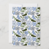 Blauer und grüner Blütenblock Print Boy Birthday Dankeskarte (Rückseite)
