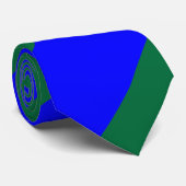 Blauer und grüner breiter Regimentsstreifen Krawatte (Gerollt)