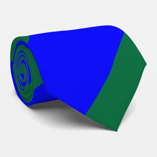 Blauer und grüner breiter Regimentsstreifen Krawatte (Gerollt)