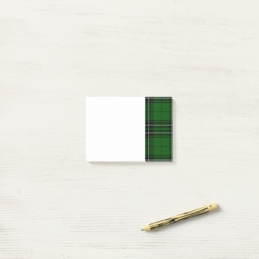 Blauer und grüner Clan MacLean Tartan Post-it Klebezettel (Auf Schreibtisch)
