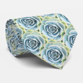 Blauer und grüner Echeveria Imbricata Succulent Krawatte (Gerollt)