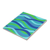 Blauer und grüner Entwurf der Ozeanwelle Fliese (Seite)