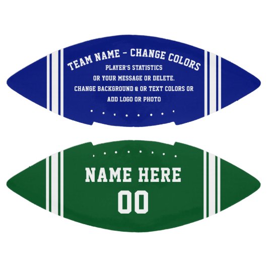 Blauer und grüner Fußball, Personalisierter Fußbal Football (Paneele)