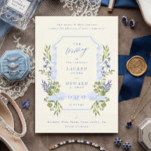 blauer und grüner Garten-Kranz-Wappen Hochzeit