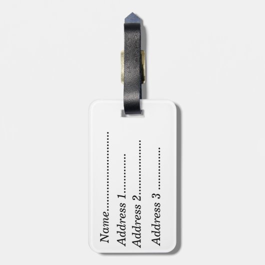 Blauer und grüner Hummingvogel und roter Hibiskus Gepäckanhänger (Rückseite vertikal)