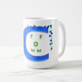 Blauer und grüner Kaffee Kaffeetasse (VorderseiteRechts)
