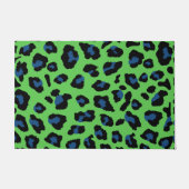 Blauer und grüner Leopard Fußmatte (Vorderseite)