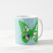 Blauer und grüner Lymphknochen Kaffeetasse (VorderseiteRechts)