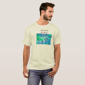 Blauer und grüner Monstera T - Shirt (Vorne ganz)