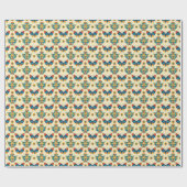 Blauer und grüner Schmetterling Geschenkpapier (Flach)