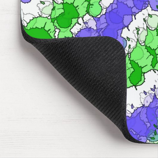Blauer und grüner Spritzer erschüttert Mousepad (Ecke)