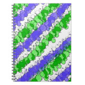 Blauer und grüner Spritzer erschüttert Notizblock (Vorderseite)
