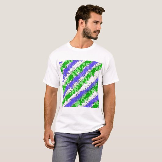 Blauer und grüner Spritzer erschüttert T-Shirt (Vorne ganz)