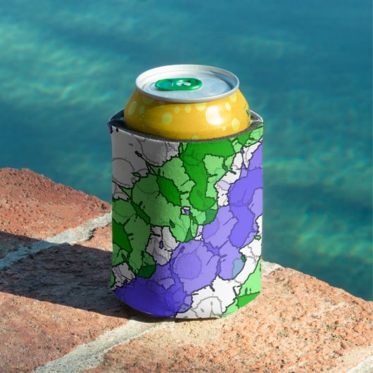 Blauer und grüner Spritzer gestört Dose Cooler Dosenkühler (In Situ Pool)