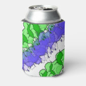 Blauer und grüner Spritzer gestört Dose Cooler Dosenkühler (Kanne Rückseite)