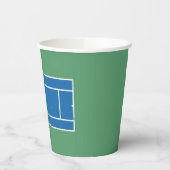 Blauer und grüner Tennisplatz stört Stil Pappbecher (Links)