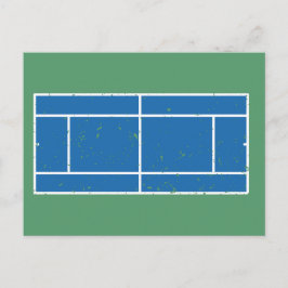 Blauer und grüner Tennisplatz stört Stil Postkarte