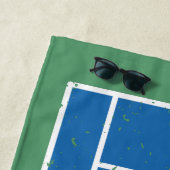 Blauer und grüner Tennisplatz stört Stil Strandtuch (Beispiel)
