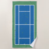 Blauer und grüner Tennisplatz stört Stil Strandtuch (Vorderseite)