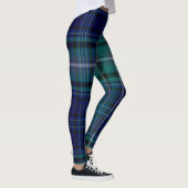 Blauer und grüner Winter-karierte Leggings (Rechts)