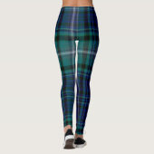 Blauer und grüner Winter-karierte Leggings (Rückseite)