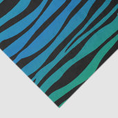 Blauer und grüner Zebra-Tierdruck Seidenpapier (Ausschnitt)